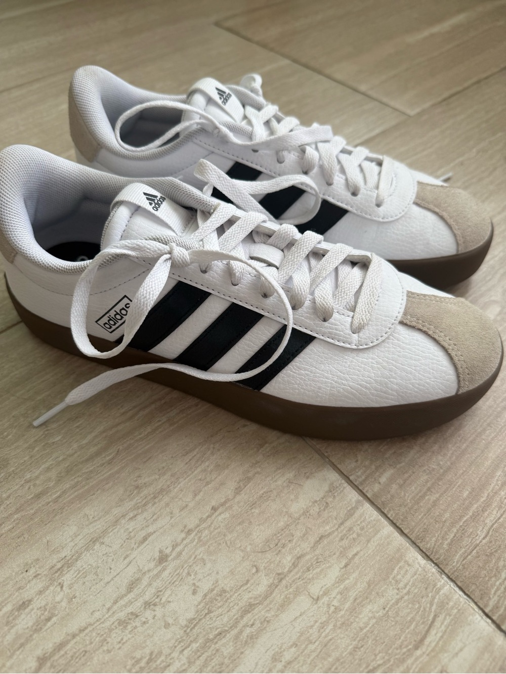 Adidas VL Court 3.0 Sneaker, Women’s 8.5, White/Core Black/Grey One